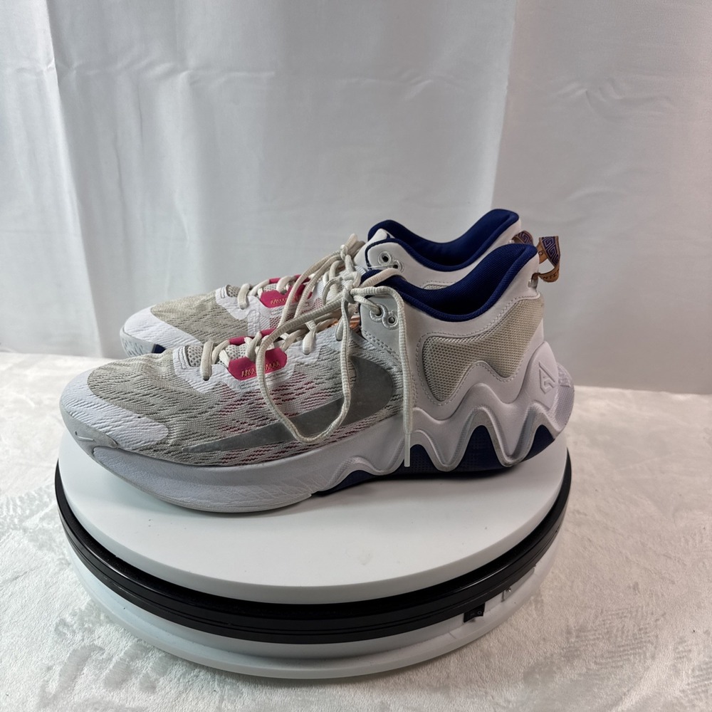 Nike Giannis Immortality 2 White Deep Royal Blue Hyper Pink SZ11 Men DM0825 102